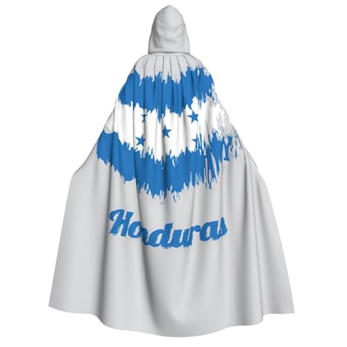 CKGODGF Halloween-Umhang mit Kapuze, Motiv: Honduras-Flagge, für Erwachsene, für Cosplay, Partys und Festivals von CKGODGF