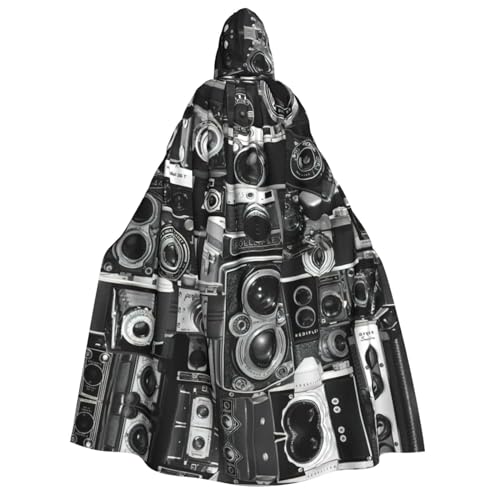 CKGODGF Halloween-Umhang mit Kapuze, Retro-Kamera-Kollektion, für Erwachsene, für Cosplay, Partys und Festivals von CKGODGF