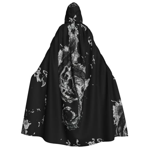 CKGODGF Halloween-Umhang mit Kapuze, für Erwachsene, für Cosplay, Partys und Festivals, Schwarz von CKGODGF