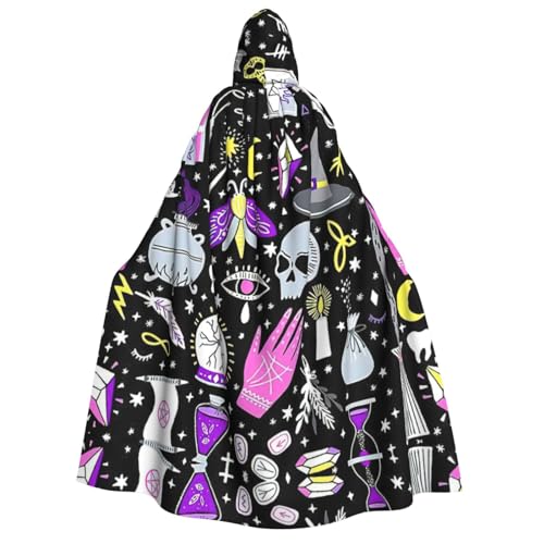 CKGODGF Halloween-Umhang mit magischer Hexe, böhmischer Druck, Erwachsenen-Halloween-Umhang mit Kapuze, Damen- und Herren-Umhang für Cosplay, Partys und Festivals CKGODGF Halloween-Umhang mit magischer Hexe, böhmischer Druck, Erwachsenen-Halloween-Umhang mit Kapuze, Damen- und Herren-Umhang für Cosplay, Partys und Festivals von CKGODGF
