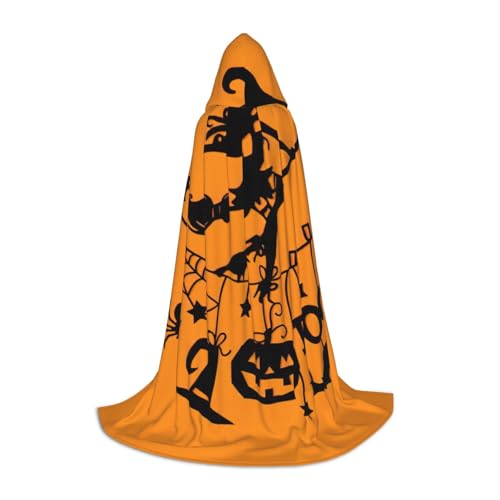 CKGODGF Modischer Kapuzenumhang mit Halloween-Hexe, perfekt für Winter, Karneval und Cosplay, weicher und langfristiger Umhang von CKGODGF