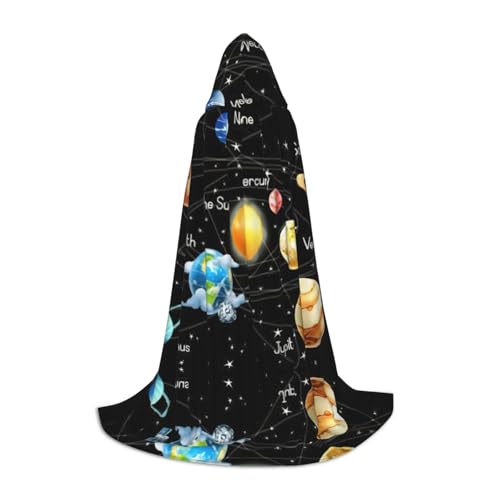 CKGODGF Stilvoller Kapuzenumhang mit Planeten, Sternen und Milchstraße, perfekt für Winter, Karneval und Cosplay, weicher und langfristiger Umhang CKGODGF Stilvoller Kapuzenumhang mit Planeten, Sternen und Milchstraße, perfekt für Winter, Karneval und Cosplay, weicher und langfristiger Umhang von CKGODGF