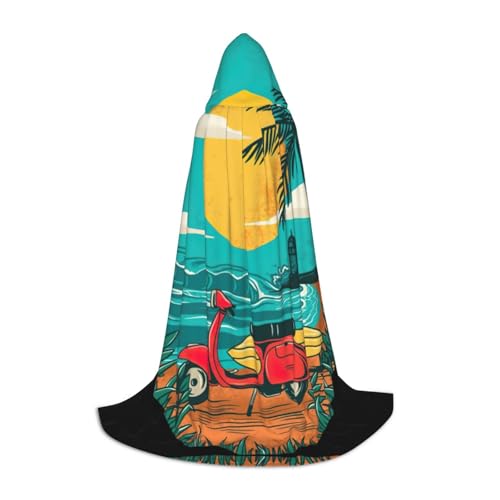 CKGODGF Stilvoller Kapuzenumhang mit Sonnenuntergang, Strand, Palme, perfekt für Winter, Karneval und Cosplay, weicher und langfristiger Umhang CKGODGF Stilvoller Kapuzenumhang mit Sonnenuntergang, Strand, Palme, perfekt für Winter, Karneval und Cosplay, weicher und langfristiger Umhang von CKGODGF