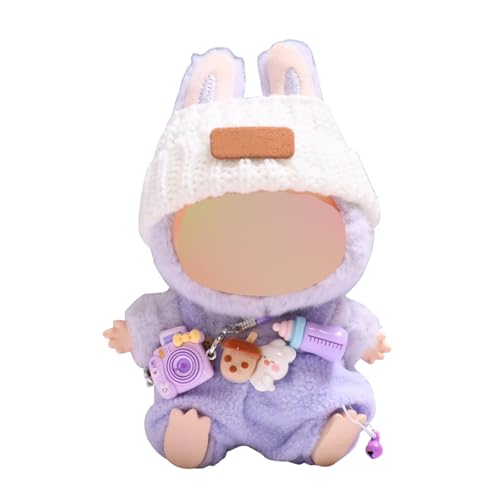 Puppenkleider, 17 cm, Kleidungsset für 17 cm große Puppen, Puppenkleidung geeignet für Puppenzubehör (KEINE Puppe) (Lila) von CKLHCFF