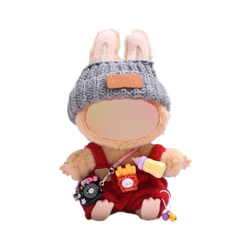 Puppenkleider, 17 cm, Kleidungsset für 17 cm große Puppen, Puppenkleidung geeignet für Puppenzubehör (KEINE Puppe) (Rot) von CKLHCFF