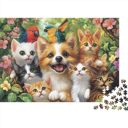 Adorable Animals Tiere EIN lustiges und Cooles Lern-Puzzlespiel mit einem sehr hohen Schwierigkeitsgrad 300 Teile (40 x 28 cm) von CKMSMCS