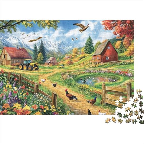 Attraktive Häuser, Haus-Puzzlespiele für Jugendliche und Erwachsene, cool, lustig und farbenfroh, 500 Teile (52 x 38 cm) von CKMSMCS