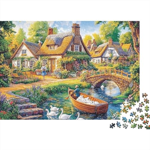 Attraktive Häuser, Lernspiel, Herausforderung, Spielzeug, Geschenke, Puzzles für Erwachsene und Kinder ab 14 Jahren, 1000 Teile (75 x 50 cm) von CKMSMCS