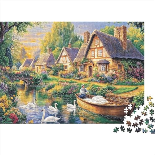 Attraktive Häuser, Lernspiel, Herausforderung, Spielzeug, Geschenke, Puzzles für Erwachsene und Kinder ab 14 Jahren, 1000 Teile (75 x 50 cm) von CKMSMCS