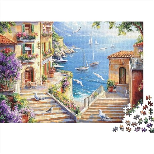 Attraktive Häuser, Lernspiel, Herausforderung, Spielzeug, Geschenke, Puzzles für Erwachsene und Kinder ab 14 Jahren, 1000 Teile (75 x 50 cm) von CKMSMCS