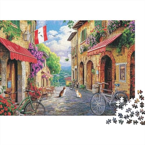 Attraktive Häuser, Lernspiel, Herausforderung, Spielzeug, Geschenke, Puzzles für Erwachsene und Kinder ab 14 Jahren, 500 Teile (52 x 38 cm) von CKMSMCS