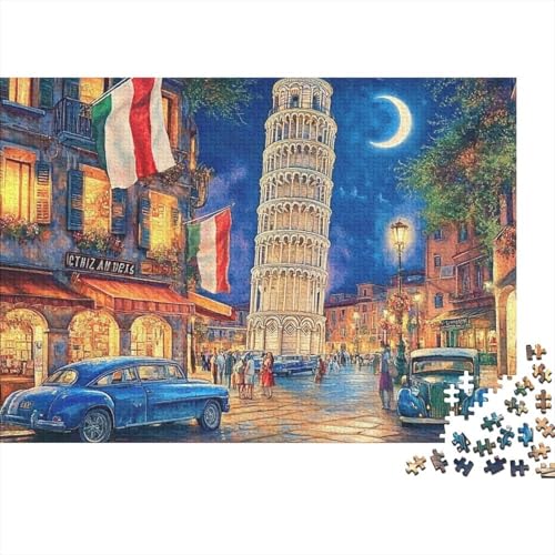 Attraktive Häuser, Lernspiel, Herausforderung, Spielzeug, Geschenke, Puzzles für Erwachsene und Kinder ab 14 Jahren, 500 Teile (52 x 38 cm) von CKMSMCS