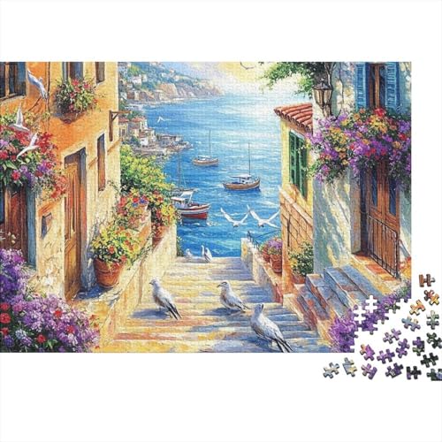 Attraktive Häuser, sehr lustiges und anspruchsvolles Puzzlespiel, Heimdekoration, Puzzle, 1000 Teile (75 x 50 cm) von CKMSMCS