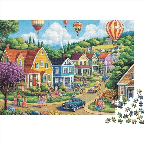 Attraktive Häuser. EIN lustiges und Cooles Lern-Puzzlespiel mit einem sehr hohen Schwierigkeitsgrad. 300 Teile (40 x 28 cm). von CKMSMCS