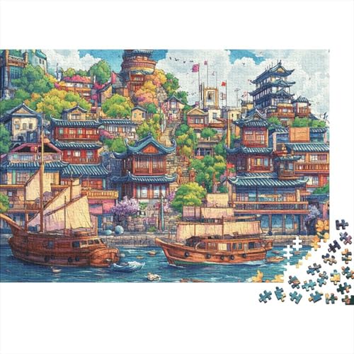 Das prächtige Schloss, EIN sehr unterhaltsames und herausforderndes Puzzlespiel, Heimdekoration, 1000 Teile (75 x 50 cm) von CKMSMCS