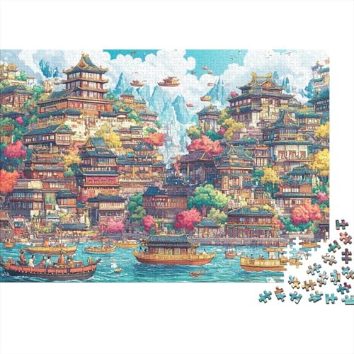 Das prächtige Schloss, Schloss-Puzzlespiele, anspruchsvolle Puzzles, Geschenkideen für Männer und Frauen, Familienspaß, 1000 Teile (75 x 50 cm) von CKMSMCS