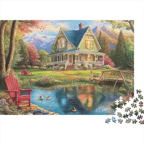 Das prächtige Schloss, Schloss-Puzzlespiele, anspruchsvolle Puzzles, Geschenkideen für Männer und Frauen, Familienspaß, 1000 Teile (75 x 50 cm) von CKMSMCS