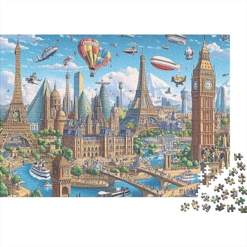 Das prächtige Schloss, geeignet für Familienunterhaltung, süß und unterhaltsam, hoher Schwierigkeitsgrad, 1000 Teile (75 x 50 cm) von CKMSMCS