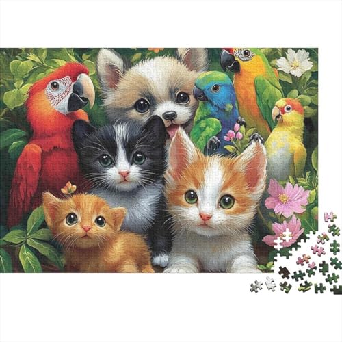 Entzückende Tiere, Lernspiel, Herausforderung, Spielzeug, Geschenke, Puzzles für Erwachsene und Kinder ab 14 Jahren, 300 Teile (40 x 28 cm) von CKMSMCS