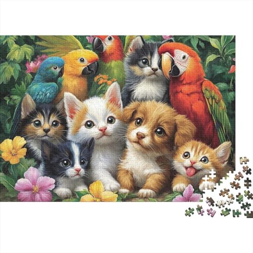 Entzückende Tiere, Lernspiele, anspruchsvolle Puzzlespiele, Geschenkideen für Frauen und Männer, 300 Teile (40 x 28 cm) von CKMSMCS