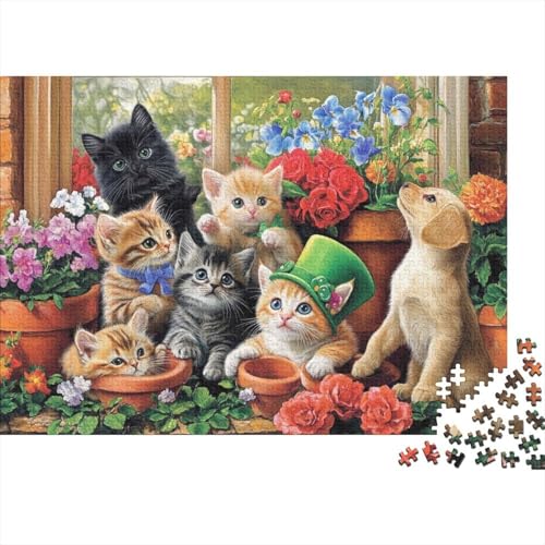 Entzückende Tiere, einzigartiges pädagogisches Puzzlespiel mit hohem Schwierigkeitsgrad, geeignet für Kinder und Erwachsene, 300 Teile (40 x 28 cm) von CKMSMCS