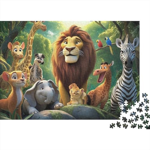 Entzückende Tiere, einzigartiges pädagogisches Puzzlespiel mit hohem Schwierigkeitsgrad, geeignet für Kinder und Erwachsene, 300 Teile (40 x 28 cm) von CKMSMCS