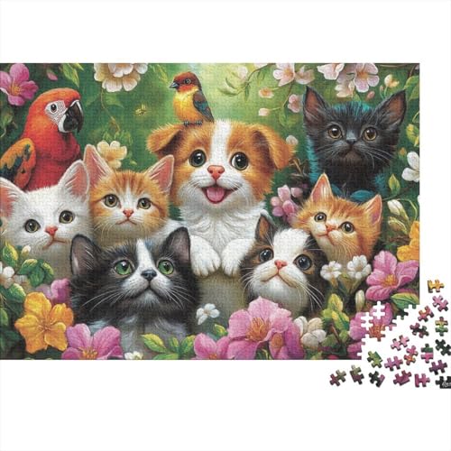 Entzückende Tiere, pädagogisches Puzzlespiel für Erwachsene ab 12 Jahren, geeignet für Familienunterhaltung, 1000 Teile (75 x 50 cm) von CKMSMCS