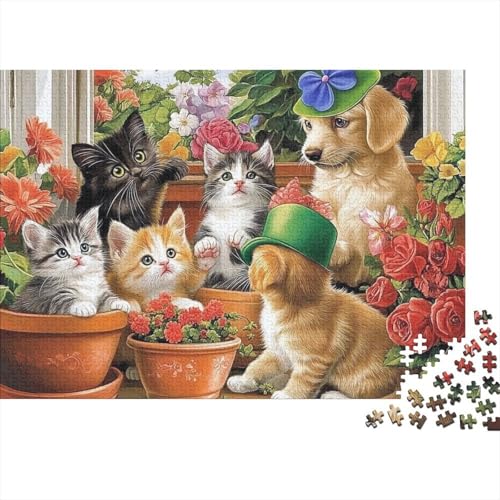 Entzückende Tiere, pädagogisches Puzzlespiel für Erwachsene ab 12 Jahren, geeignet für Familienunterhaltung, 300 Teile (40 x 28 cm) von CKMSMCS
