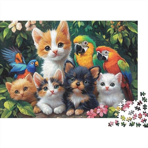 Entzückende Tiere, pädagogisches Puzzlespiel für Erwachsene ab 12 Jahren, geeignet für Familienunterhaltung, 300 Teile (40 x 28 cm) von CKMSMCS