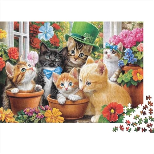 Entzückende Tiere, sehr lustiges und herausforderndes Puzzlespiel, Heimdekoration, Puzzle, 1000 Teile (75 x 50 cm) von CKMSMCS