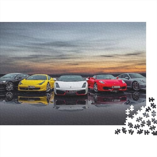 Fahrzeug-Sportwagen, großes Puzzle, geeignet für Erwachsene, Kinder und Jugendliche mit hohem Schwierigkeitsgrad, 1000 Teile (75 x 50 cm) von CKMSMCS