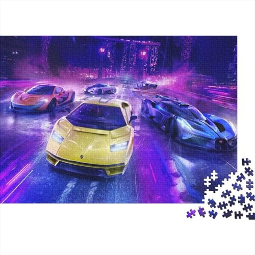Fahrzeug-Sportwagen, großes Puzzle, geeignet für Erwachsene, Kinder und Jugendliche mit hohem Schwierigkeitsgrad, 300 Teile (40 x 28 cm) von CKMSMCS