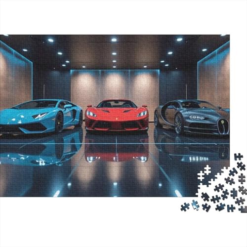 Fahrzeug-Sportwagen-Puzzle für Erwachsene, extrem schwierig, sehr schwer zu vervollständigen, geeignet als Geschenk, Puzzle für Erwachsene, 300 Teile (40 x 28 cm) von CKMSMCS