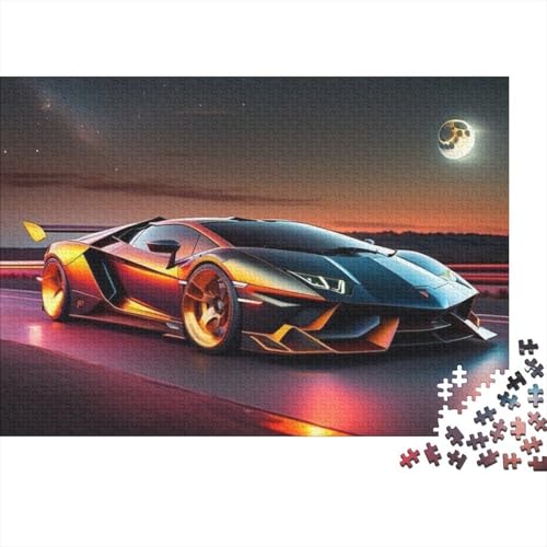 Fahrzeug-Sportwagen-Puzzles für Erwachsene, unglaublich schwierig, anspruchsvolle Puzzles für Erwachsene, geeignet als Geburtstagsgeschenk, 300 Teile (40 x 28 cm) von CKMSMCS