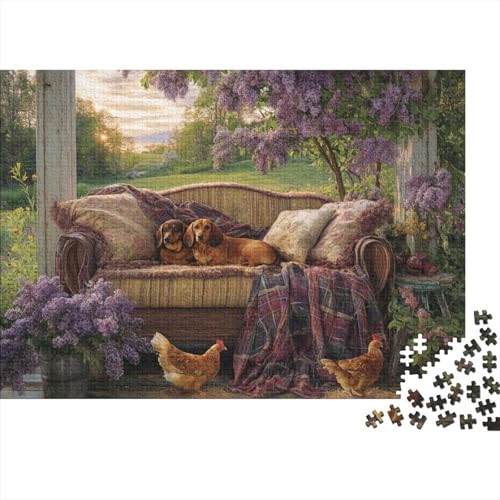 Hund, entzückende Hunde-Lernspiele für Jungen und Mädchen, pädagogische Puzzlespiele, geeignet für Familienunterhaltung, sehr interessant, 1000 Teile (75 x 50 cm) von CKMSMCS