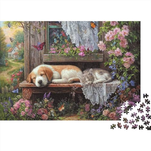 Hund, entzückender Hund, Lernspiel, Herausforderung, Spielzeug, Geschenk, Puzzle für Erwachsene und Kinder ab 14 Jahren, 1000 Teile (75 x 50 cm) von CKMSMCS