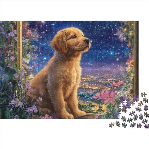 Hund, entzückender Hund, Lernspiel, Herausforderung, Spielzeug, Geschenk, Puzzle für Erwachsene und Kinder ab 14 Jahren, 1000 Teile (75 x 50 cm) von CKMSMCS