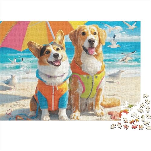 Hund, entzückender Hund, Lernspiel, Herausforderung, Spielzeug, Geschenk, Puzzle für Erwachsene und Kinder ab 14 Jahren, 1000 Teile (75 x 50 cm) von CKMSMCS