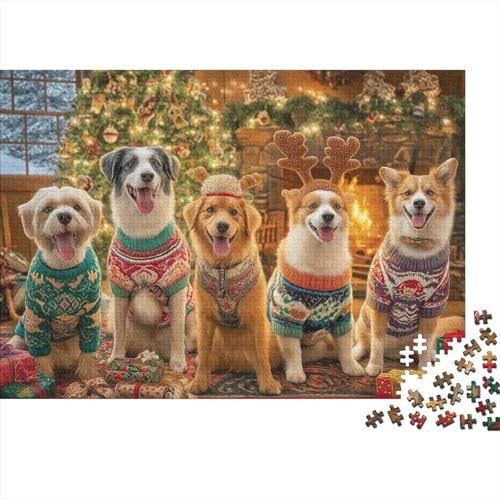 Hund, entzückender Hund, Lernspiel, Herausforderung, Spielzeug, Geschenk, Puzzle für Erwachsene und Kinder ab 14 Jahren, 1000 Teile (75 x 50 cm) von CKMSMCS