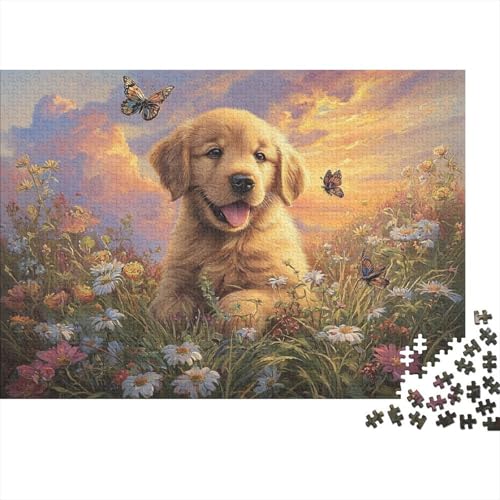 Hund, entzückender Hund, Lernspiel, Herausforderung, Spielzeug, Geschenk, Puzzle für Erwachsene und Kinder ab 14 Jahren, 1000 Teile (75 x 50 cm) von CKMSMCS