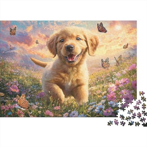 Hund, entzückender Hund, Lernspiel, Herausforderung, Spielzeug, Geschenke, Puzzles für Erwachsene und Kinder ab 14 Jahren, 300 Teile (40 x 28 cm) von CKMSMCS