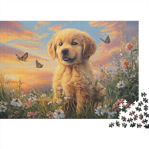 Hund, entzückender Hund, Lernspiel, Herausforderung, Spielzeug, Geschenke, Puzzles für Erwachsene und Kinder ab 14 Jahren, 300 Teile (40 x 28 cm) von CKMSMCS