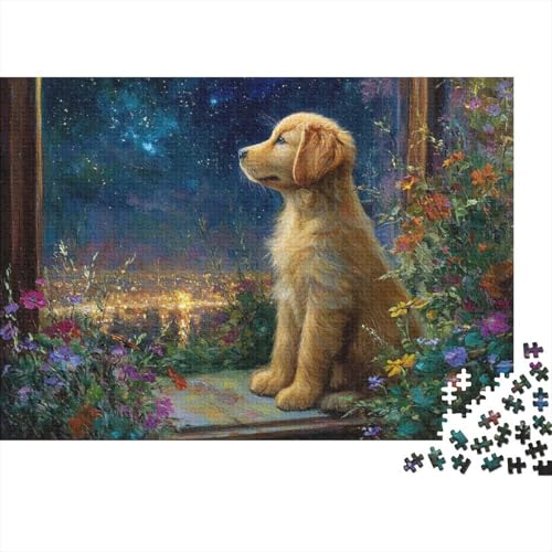 Hund, entzückender Hund, Lernspiel, Herausforderung, Spielzeug, Geschenke, Puzzles für Erwachsene und Kinder ab 14 Jahren, 300 Teile (40 x 28 cm) von CKMSMCS