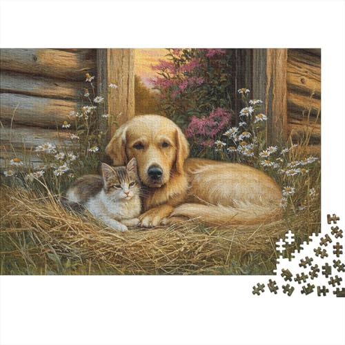 Hund, entzückender Hund, Lernspiel, Herausforderung, Spielzeug, Geschenke, Puzzles für Erwachsene und Kinder ab 14 Jahren, 300 Teile (40 x 28 cm) von CKMSMCS
