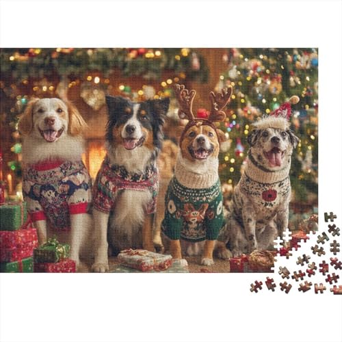 Hund, entzückender Hund, Lernspiel, Herausforderung, Spielzeug, Geschenke, Puzzles für Erwachsene und Kinder ab 14 Jahren, 300 Teile (40 x 28 cm) von CKMSMCS