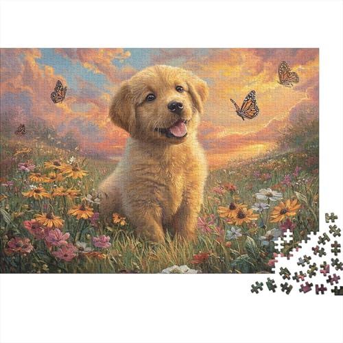 Hund, entzückender Hund, Lernspiel, Herausforderung, Spielzeug, Geschenke, Puzzles für Erwachsene und Kinder ab 14 Jahren, 500 Teile (52 x 38 cm) von CKMSMCS