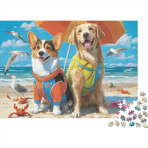 Hund, entzückender Hund, Lernspiel, Herausforderung, Spielzeug, Geschenke, Puzzles für Erwachsene und Kinder ab 14 Jahren, 500 Teile (52 x 38 cm) von CKMSMCS