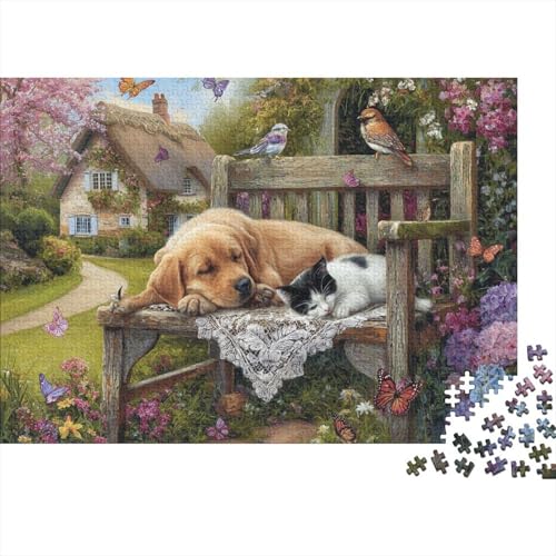Hund, entzückender Hund, Lernspiel, Herausforderung, Spielzeug, Geschenke, Puzzles für Erwachsene und Kinder ab 14 Jahren, 500 Teile (52 x 38 cm) von CKMSMCS