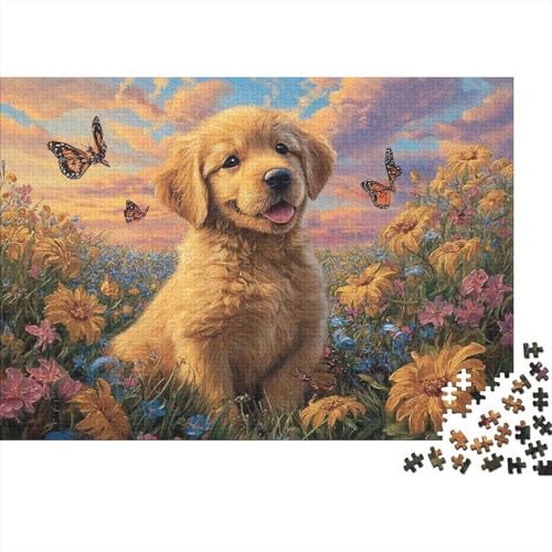 Hund, entzückender Hund, Lernspiel, Herausforderung, Spielzeug, Geschenke, Puzzles für Erwachsene und Kinder ab 14 Jahren, 500 Teile (52 x 38 cm) von CKMSMCS