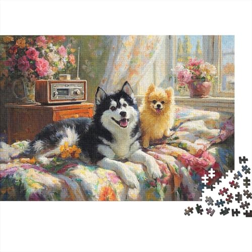 Hund, entzückender Hund, Lernspiel, Herausforderung, Spielzeug, Geschenke, Puzzles für Erwachsene und Kinder ab 14 Jahren, 500 Teile (52 x 38 cm) von CKMSMCS